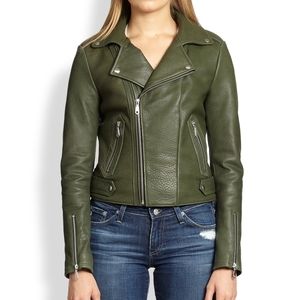 Small Rebecca Minkoff Green Lambskin Jacket